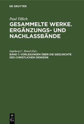 Vorlesungen über die Geschichte des christlichen Denkens