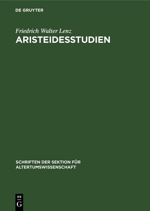 Aristeidesstudien main product photo