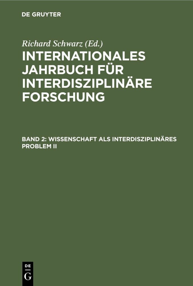 Wissenschaft als interdisziplinäres Problem II main product photo