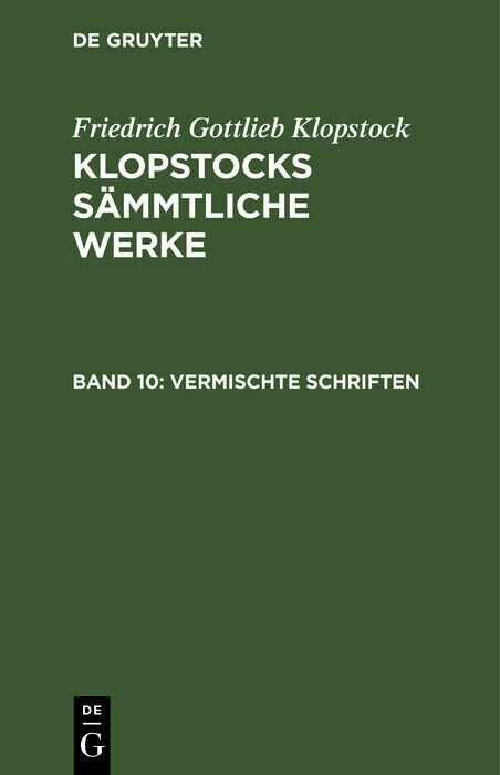 Vermischte Schriften main product photo