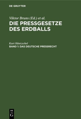 Das Deutsche Preßrecht