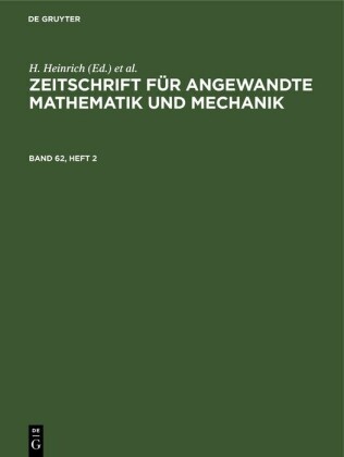 Zeitschrift für Angewandte Mathematik und Mechanik. Band 62, Heft 2