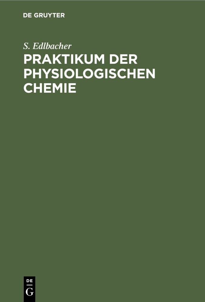 Praktikum der physiologischen Chemie main product photo