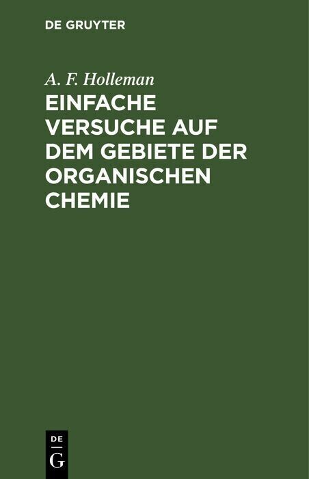 Einfache Versuche auf dem Gebiete der organischen Chemie main product photo
