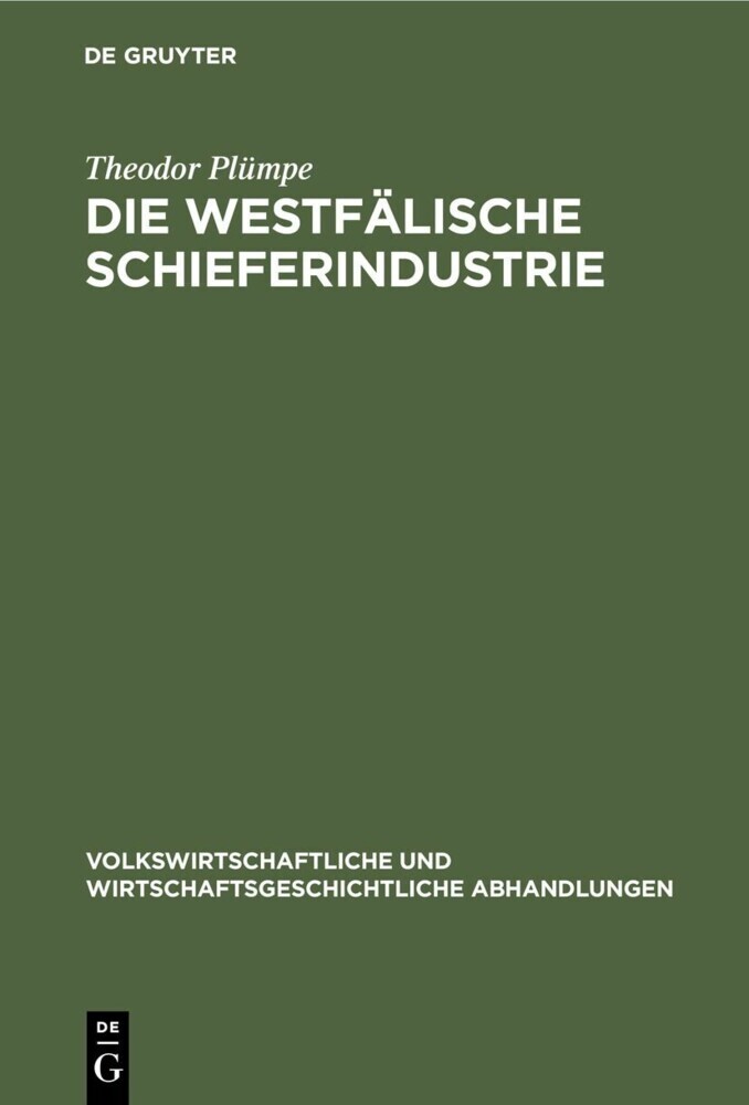 Die westfälische Schieferindustrie main product photo