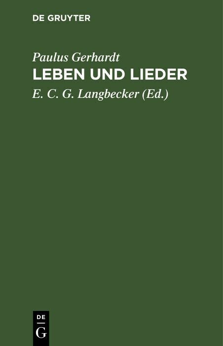 Leben und Lieder main product photo