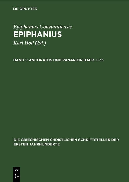 Ancoratus und Panarion Haer. 1-33 main product photo