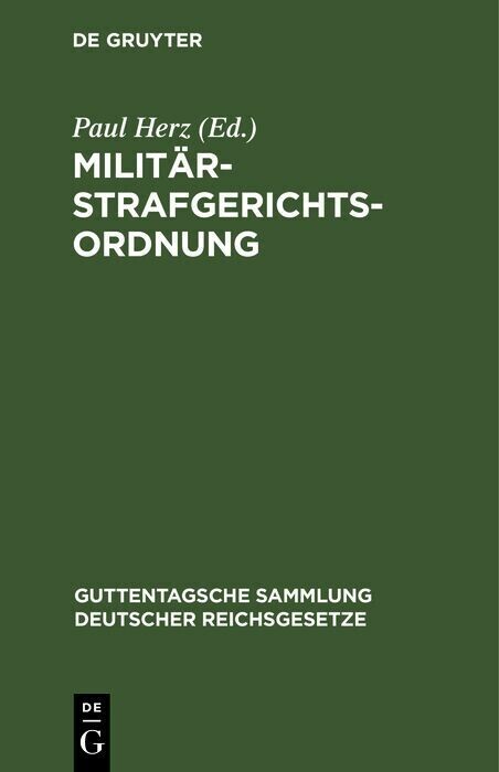 Militärstrafgerichtsordnung main product photo