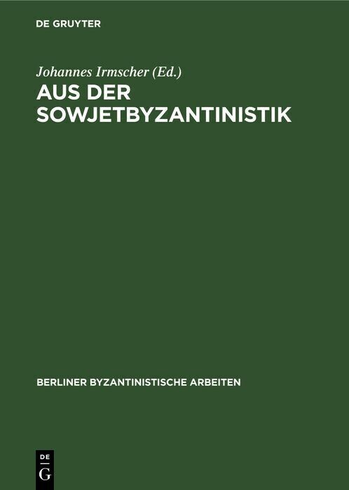 Aus der Sowjetbyzantinistik main product photo