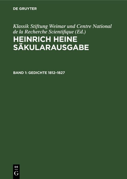 Gedichte 1812-1827 main product photo