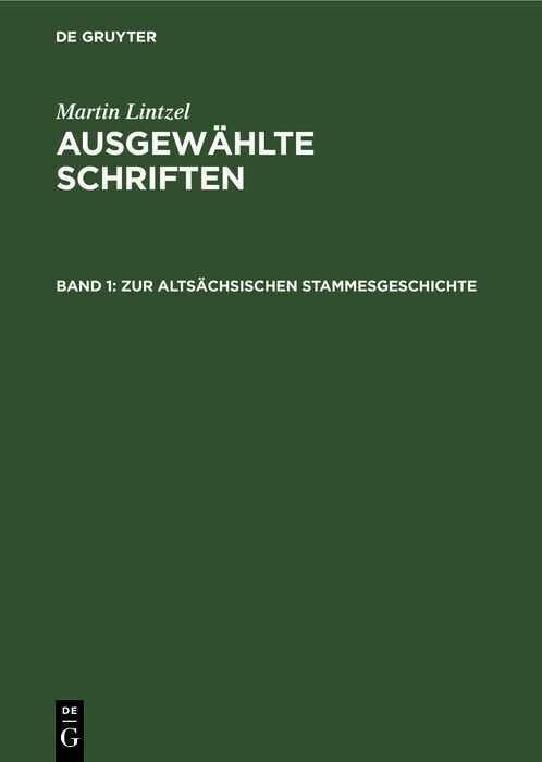 Zur altsächsischen Stammesgeschichte main product photo
