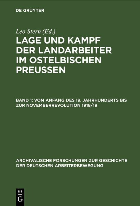 (Vom Anfang des 19. Jahrhunderts bis zur Novemberrevolution 1918/19) main product photo