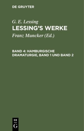 Hamburgische Dramaturgie, Band 1 und Band 2