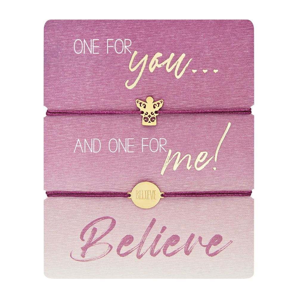 Armbänder - "One for you and one for me" - vergoldet - Believe main product photo