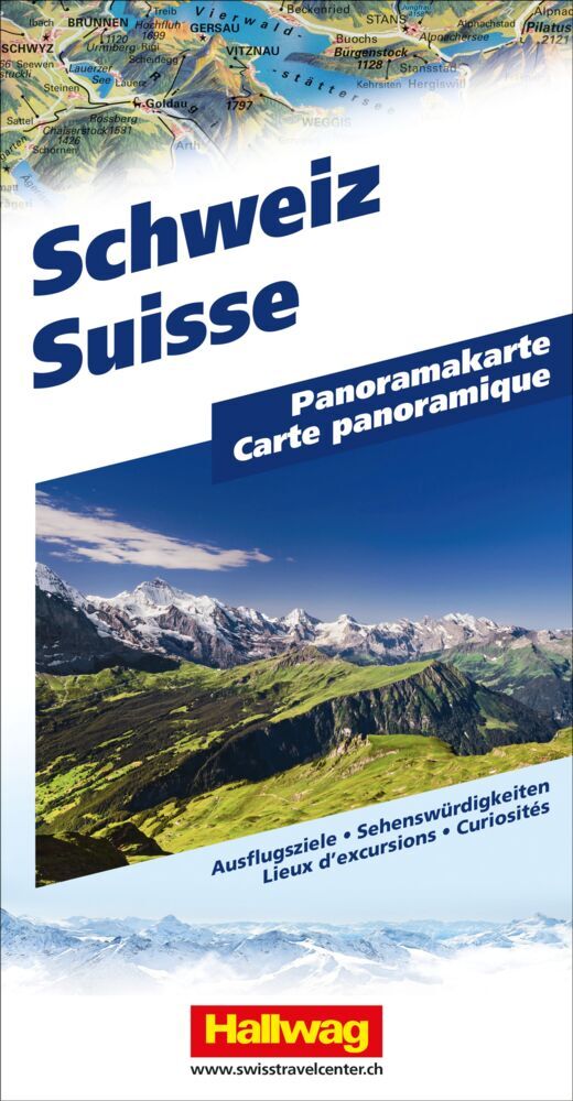 Hallwag Panoramakarte Schweiz main product photo