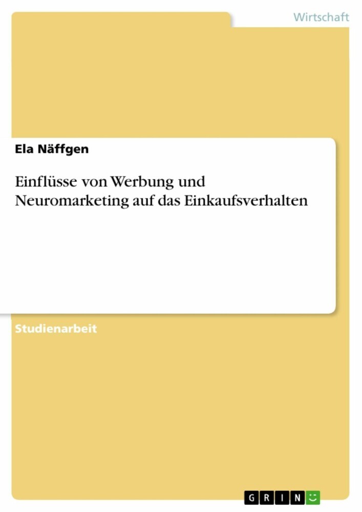Einflüsse von Werbung und Neuromarketing auf das Einkaufsverhalten main product photo