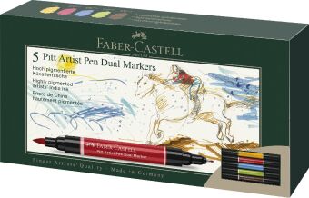 Tuschestift PAP Dual Marker 5er Etui