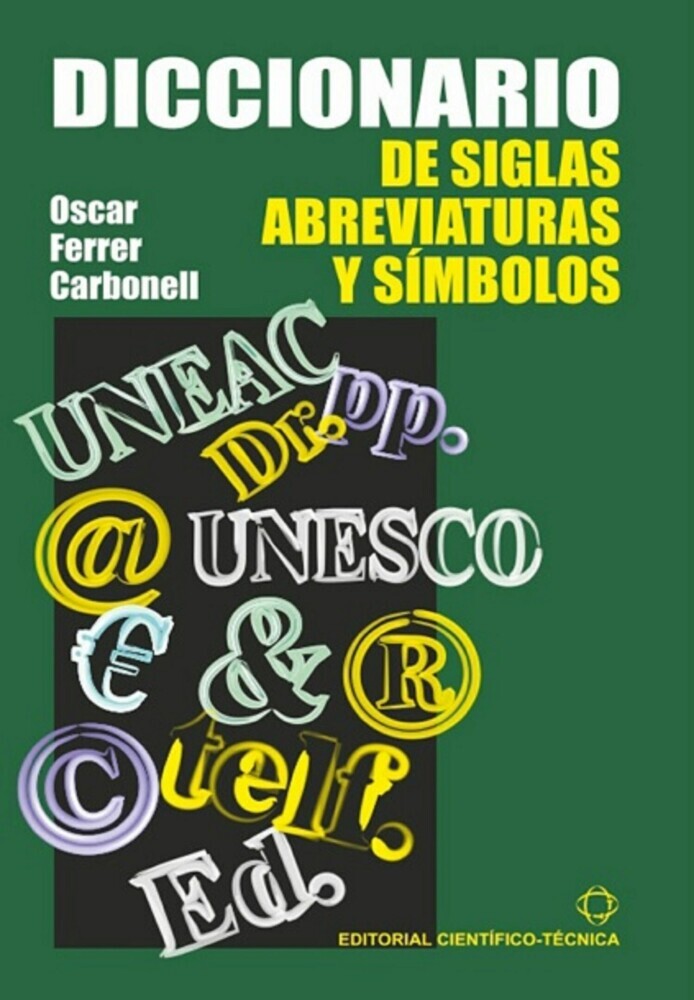 Diccionario de siglas, abreviaturas y símbolos main product photo