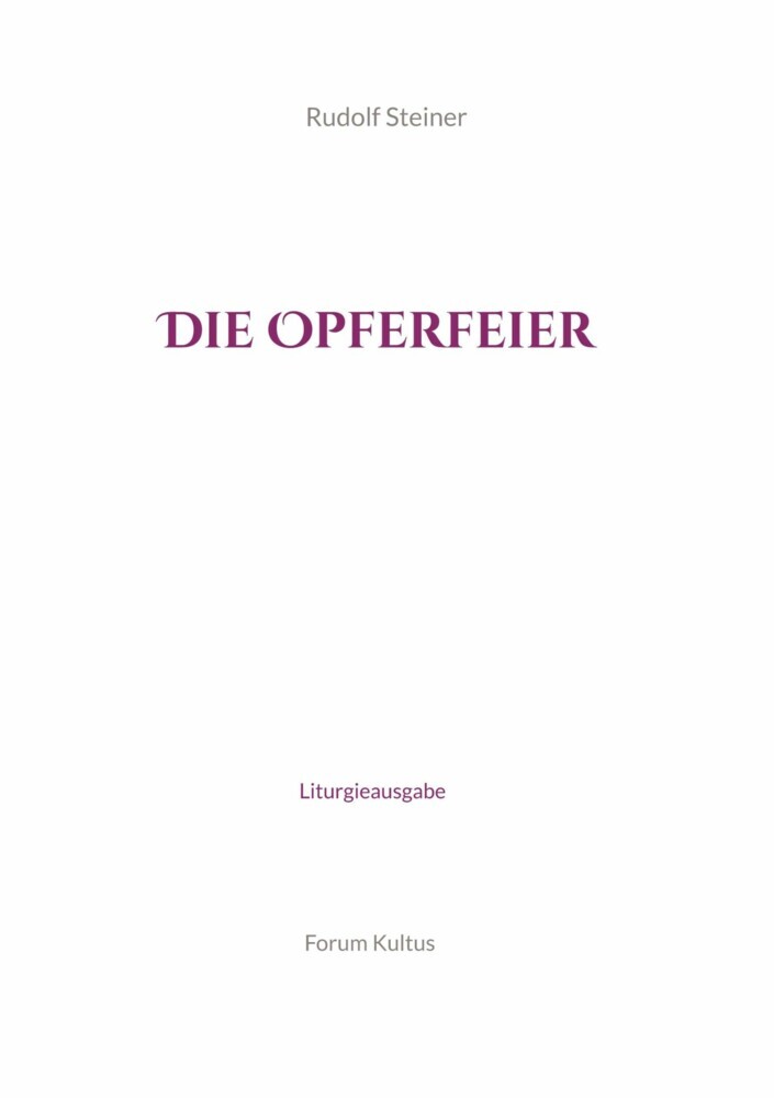 Die Opferfeier - Liturgieausgabe main product photo
