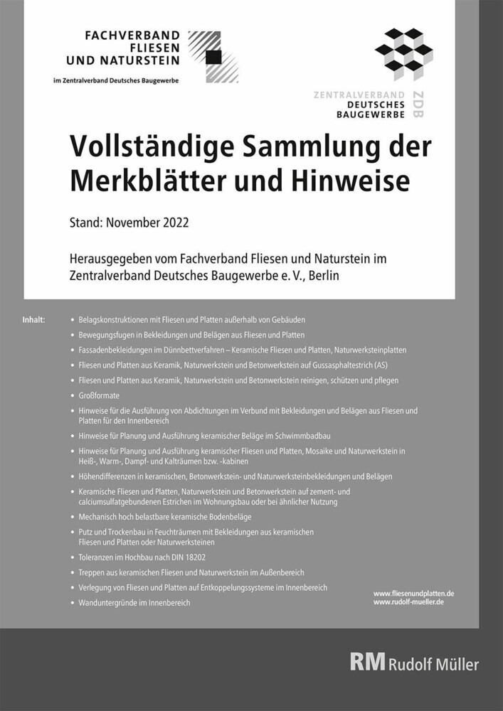 Merkblätter Fliesen Komplettpaket - PDF main product photo