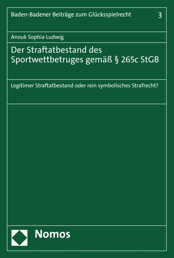 Der Straftatbestand des Sportwettbetruges gemäß § 265c StGB main product photo