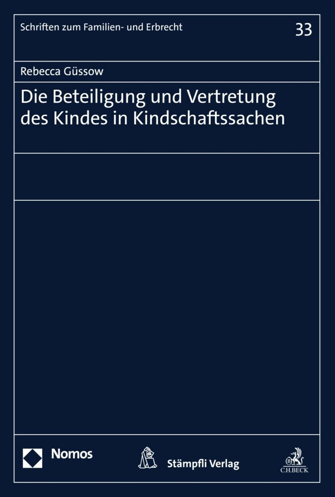 Die Beteiligung und Vertretung des Kindes in Kindschaftssachen main product photo