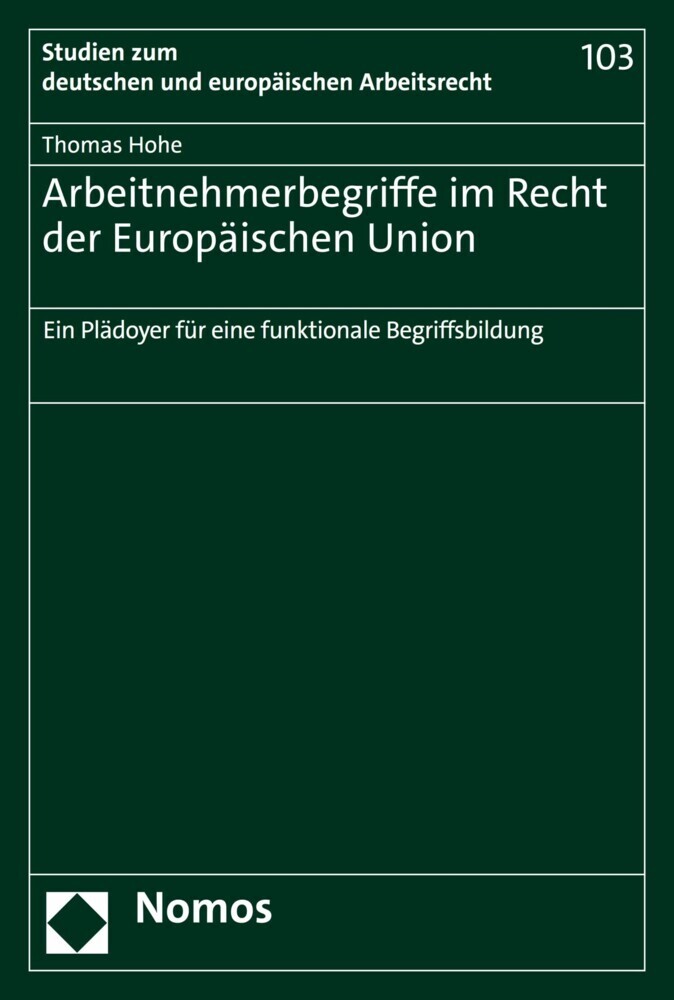 Arbeitnehmerbegriffe im Recht der Europäischen Union main product photo