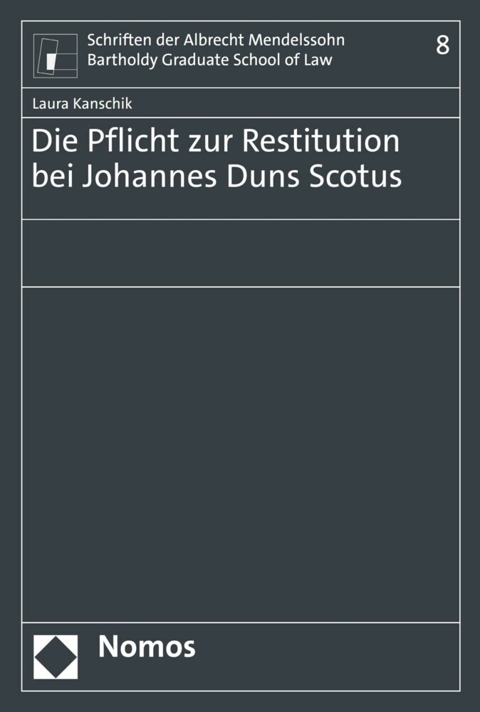 Die Pflicht zur Restitution bei Johannes Duns Scotus main product photo