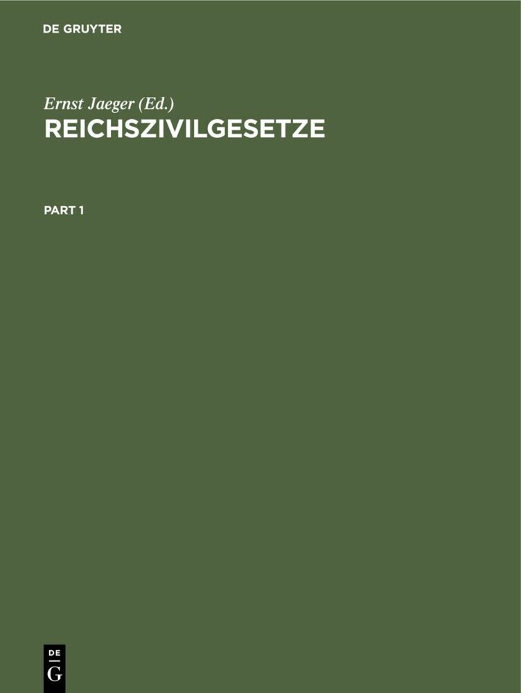 Reichszivilgesetze main product photo