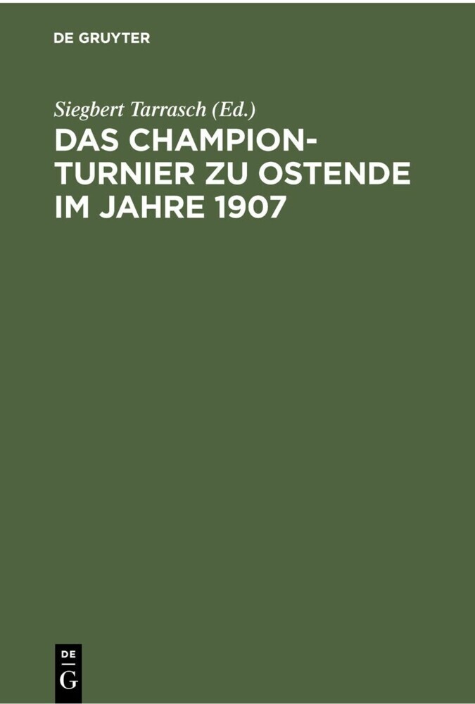 Das Champion-Turnier zu Ostende im Jahre 1907 main product photo