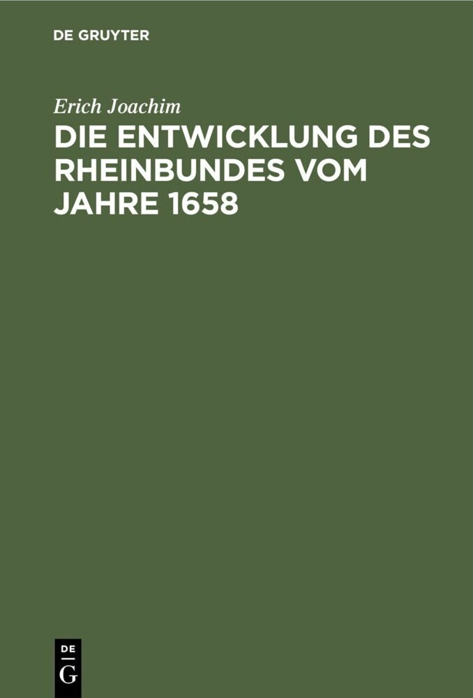 Die Entwicklung des Rheinbundes vom Jahre 1658 main product photo