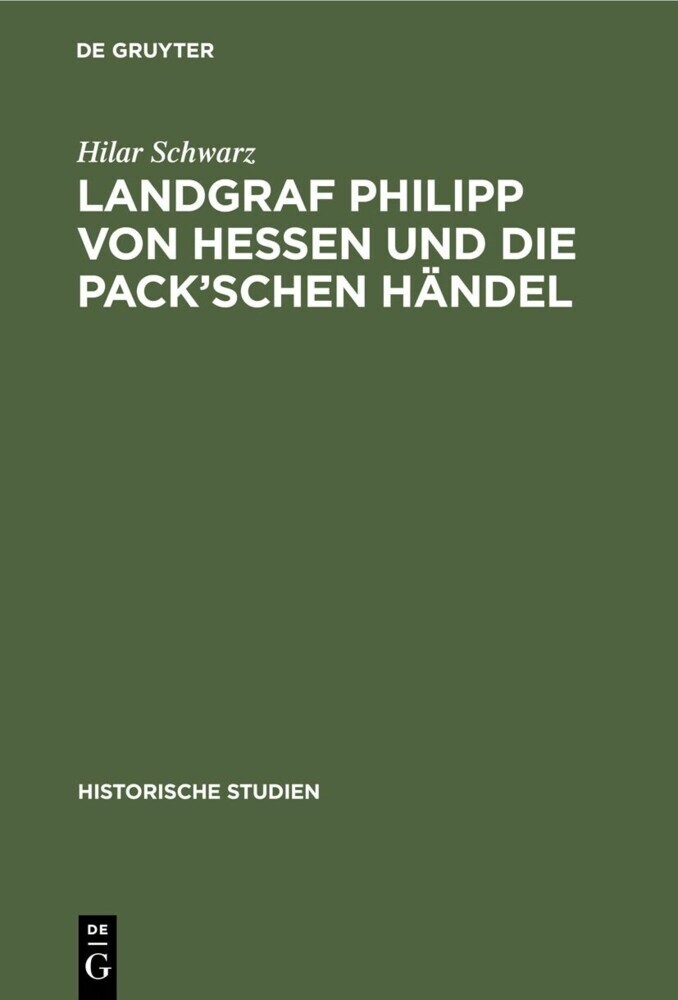 Landgraf Philipp von Hessen und die Pack'schen Händel main product photo