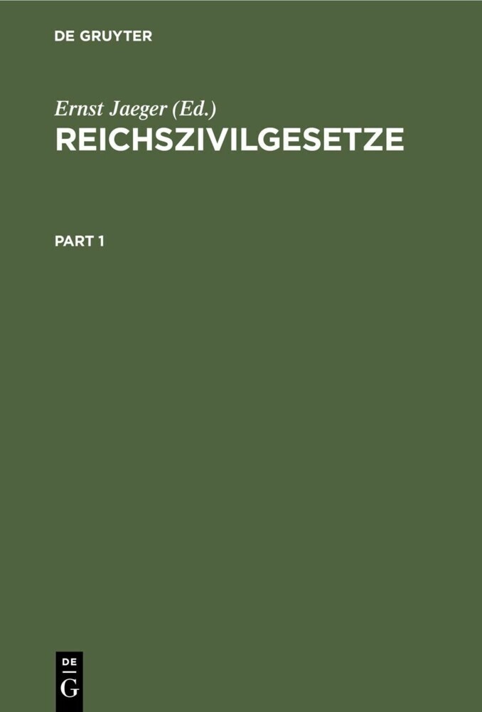 Reichszivilgesetze main product photo