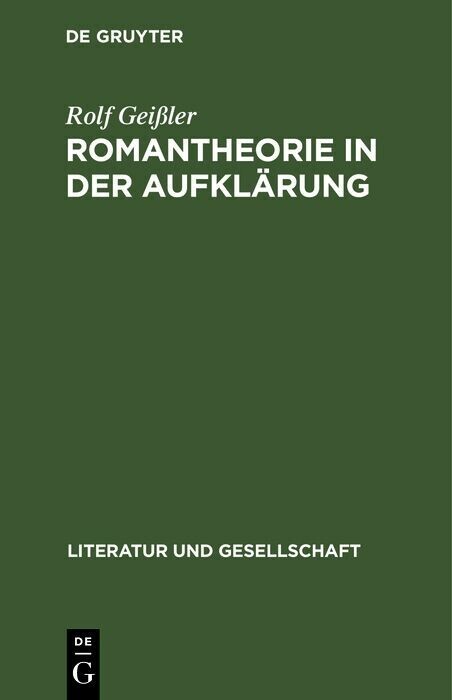 Romantheorie in der Aufklärung main product photo