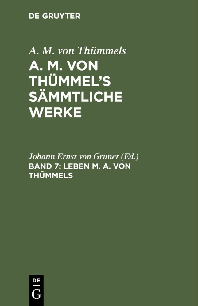 Leben M. A. von Thümmels main product photo