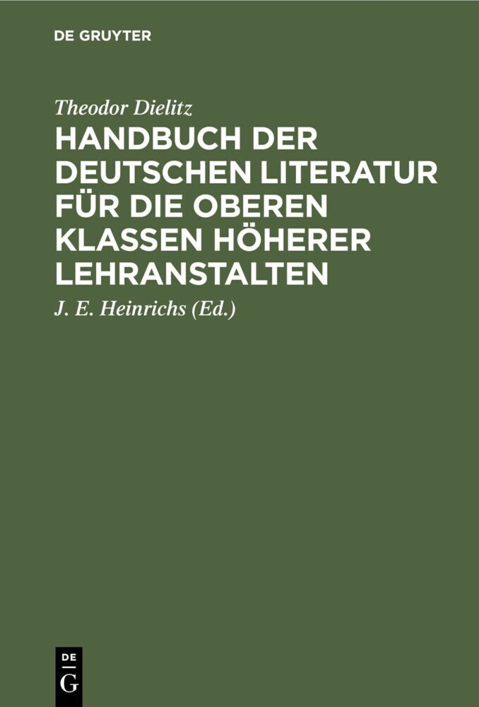 Handbuch der deutschen Literatur für die oberen Klassen höherer Lehranstalten main product photo