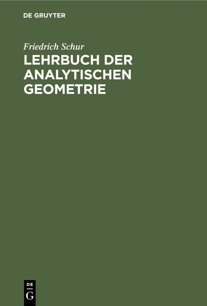 Lehrbuch der analytischen Geometrie main product photo
