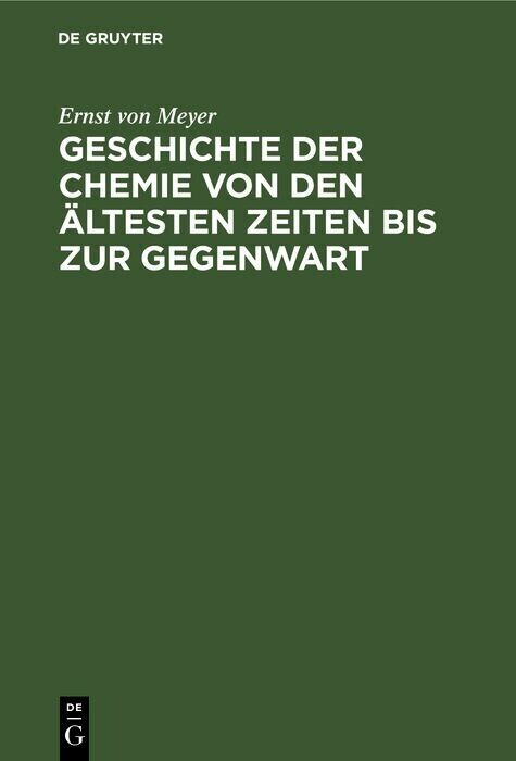 Geschichte der Chemie von den ältesten Zeiten bis zur Gegenwart main product photo