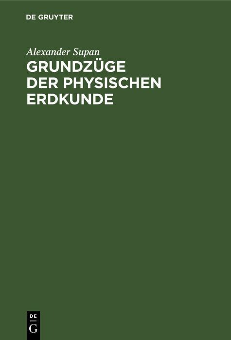 Grundzüge der physischen Erdkunde main product photo