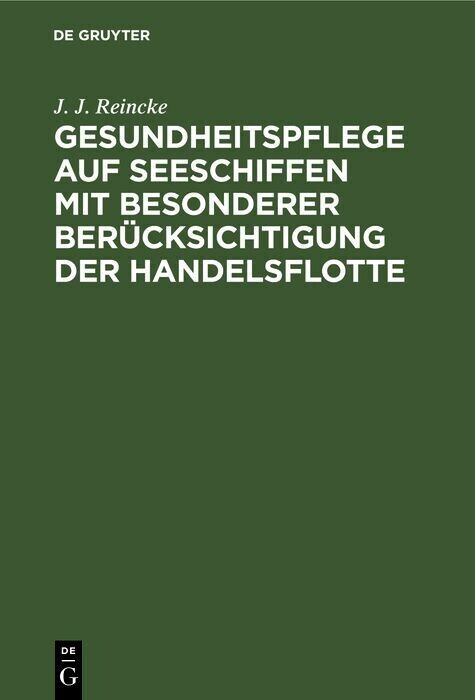 Gesundheitspflege auf Seeschiffen mit besonderer Berücksichtigung der Handelsflotte main product photo