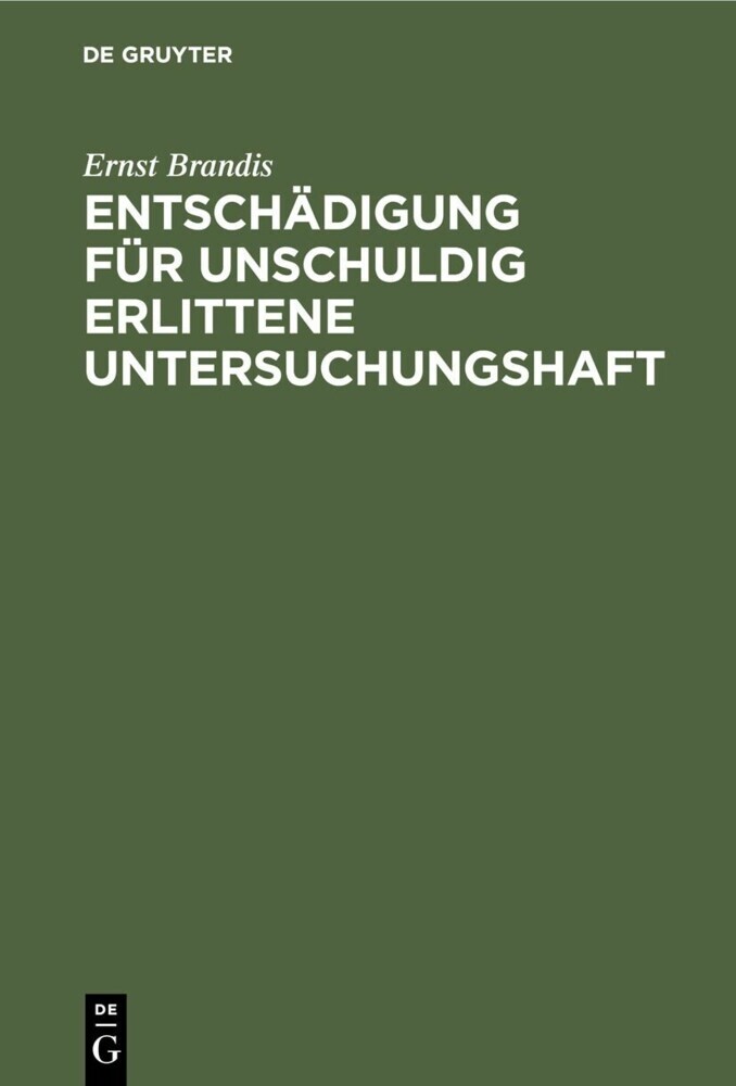 Entschädigung für unschuldig erlittene Untersuchungshaft main product photo