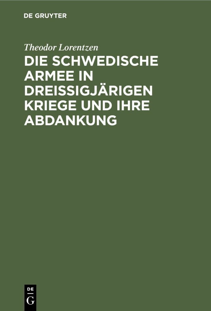 Die Schwedische Armee in Dreissigjärigen Kriege und ihre Abdankung main product photo