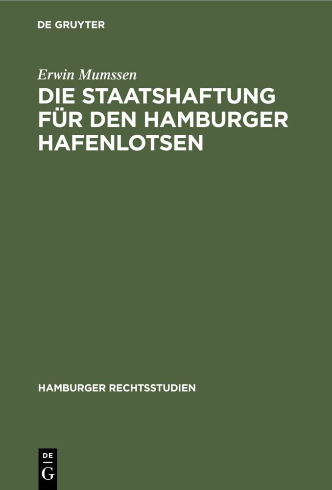 Die Staatshaftung für den Hamburger Hafenlotsen main product photo