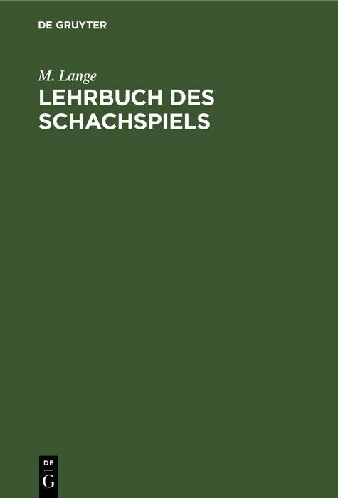 Lehrbuch des Schachspiels main product photo