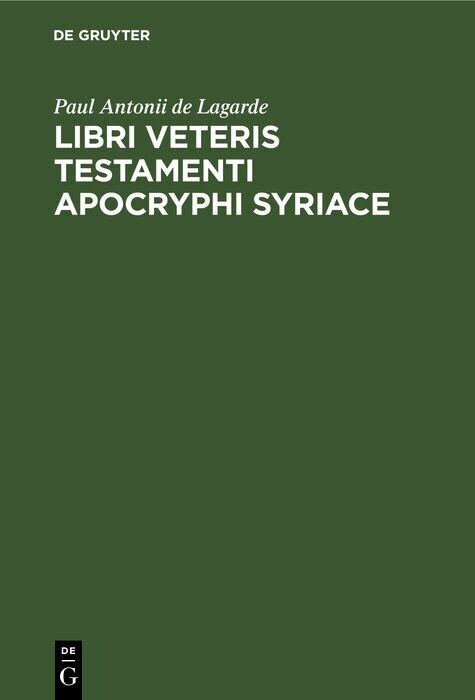Libri Veteris Testamenti Apocryphi Syriace main product photo