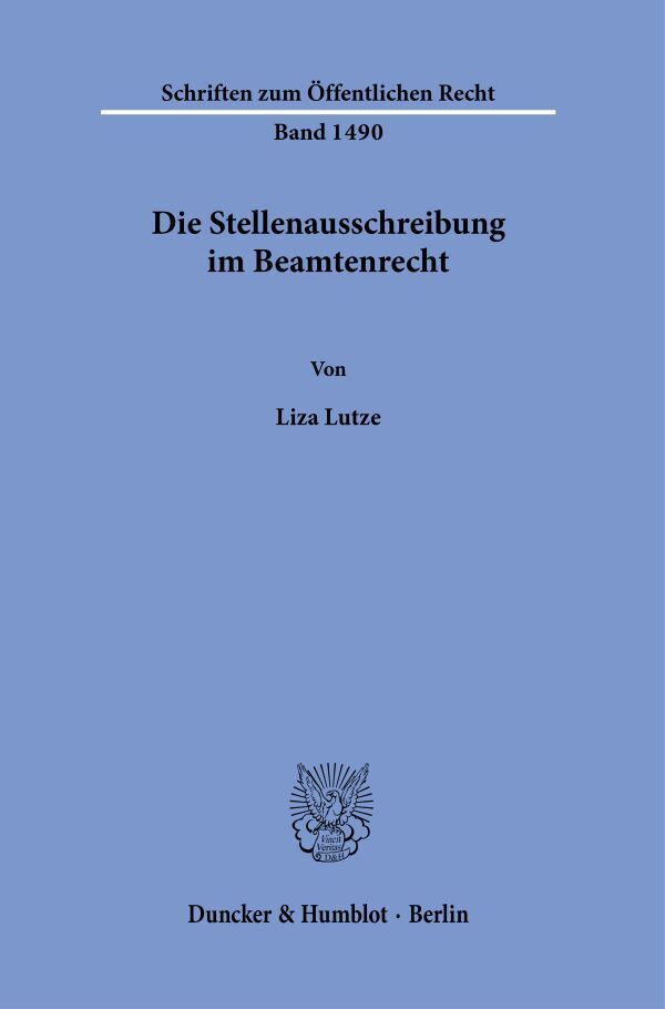 Die Stellenausschreibung im Beamtenrecht. main product photo