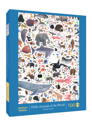 Hello Animals of the World 500-Piece Family Puzzle