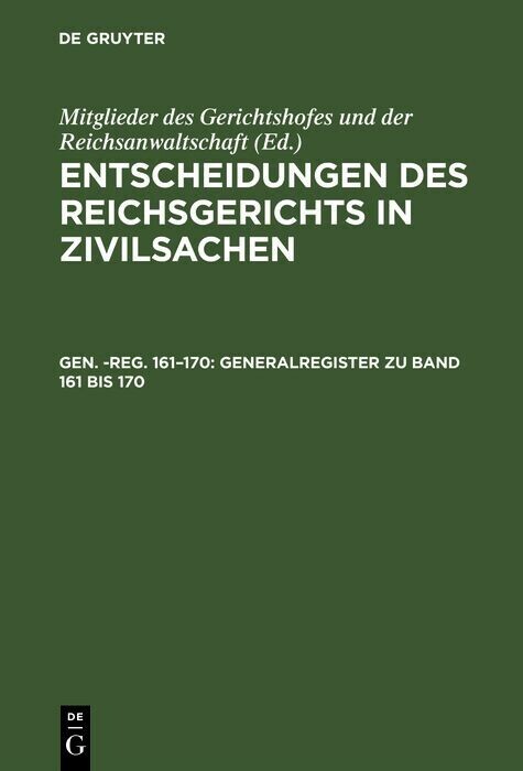 Generalregister zu Band 161 bis 170 main product photo