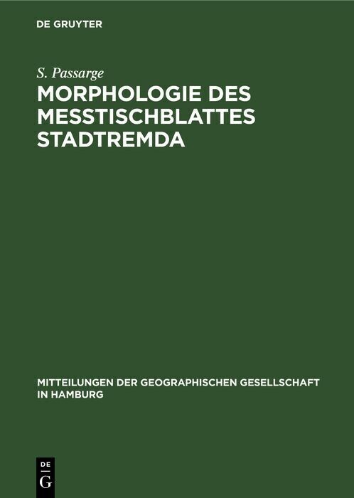 Morphologie des Meßtischblattes Stadtremda main product photo