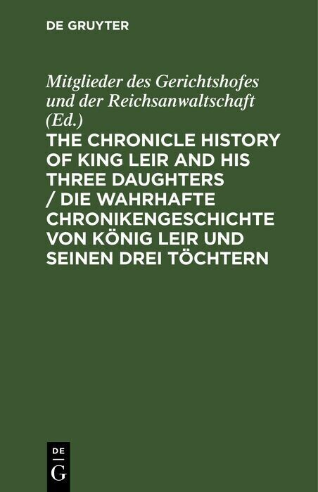 The Chronicle History of King Leir and his three daughters / Die wahrhafte Chronikengeschichte von König Leir und seinen drei Töchtern main product photo